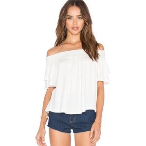 Free People Santorini Ivory Off the Shoulder Top